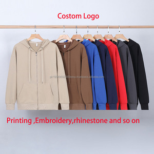 Custom Mens Sport Zipper <b>Hoodies</b> Embroidered or Printed Logo Blank Cotton <b>Zip</b> <b>up</b> in <b>Black</b> and Red <b>Hoodies</b> for Unisex - Product Image 2