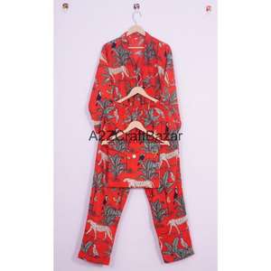 ชุดนอนผู้หญิงขายส่ง ชุดนอนผ้าโมดอล ชุดนอนและชุดลำลอง ชุดนอนผ้าฝ้ายสั่งทำพิเศษ แขนยาว เนื้อผ้านุ่ม - Product Image 6