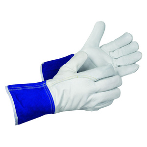 Gants de soudage TIG en cuir pleine fleur et croûte de vachette de qualité supérieure, robustes, doux et confortables, pour la lutte contre les incendies et le barbecue - Product Image 1