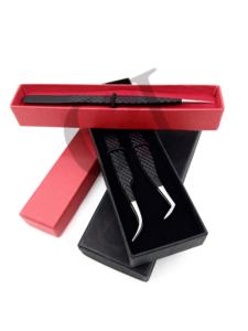 Pinzas Profesionales GETUP BROSONS IMPEX para Extensión de Pestañas, con Recubrimiento de Polvo Negro, Diseño Recto, Agarre de Diamante y Punta Curva - Product Image 6