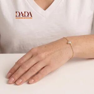 สร้อยข้อมือเพชรทรงลูกแพร์เพาะเลี้ยงในห้องปฏิบัติการแบบเม็ดเดี่ยวสำหรับผู้หญิง ดีไซน์หรูหราประดับขอบแบบ Bezel สร้อยข้อมือแบบมินิมอล - Product Image 4