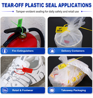 YSD-- Scellé de sécurité en plastique jetable à verrouillage automatique avec numéro de série et code-barres pour conteneur d'expédition