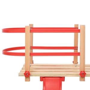 Respaldo de Madera Contrachapada Roja para Trineo, Accesorio para Muebles Infantiles - Product Image 3