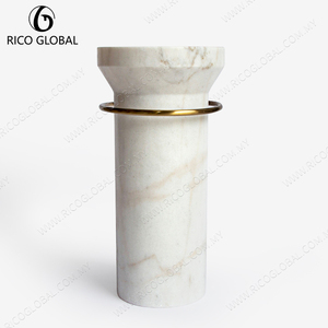 อ่างล้างจานในห้องน้ำสีขาวแบบแท่นอิสระวันพีชแบบคลาสสิก - Product Image 5