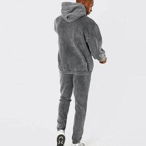Ensemble de survêtement à capuche floral pour hommes Perfectionists Country Club, gris, coupe ample, longueur intégrale, décontracté, streetwear d'hiver, sweat-shirt et pantalon - Product Image 2