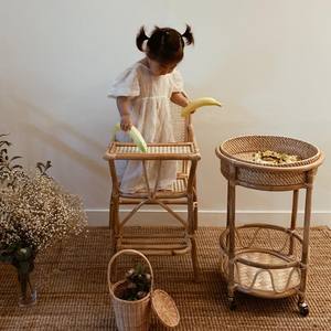 Silla de comedor de ratán natural para alimentación de bebé, trona de artesanía para niños, precio barato, Envío Gratis - Product Image 3