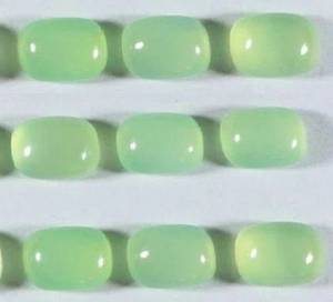 Cabujones de prehnita natural en forma de octágono, tamaño disponible, cabujones lisos de calcedonia de color verde para la fabricación de joyas. - Product Image 1