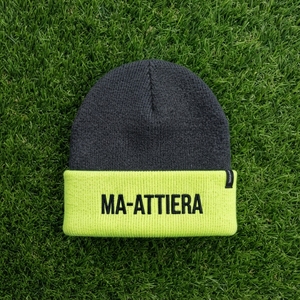 Custom Black Neon <b>Green</b> Knit <b>Beanie</b> Hat Winter Warm Cuffed Skull Cap With Embroidered Logo - Product Image 6