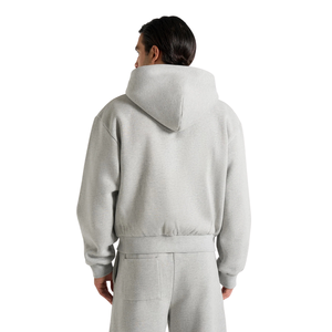 Mens Full <b>Zip</b> Hooded Tracksuit With Wide Leg <b>Trousers</b> Drawstring Waist Ribbed Cuffs Relaxed Two 2 Piece Wholesale Custom OEM Set - Product Image 2