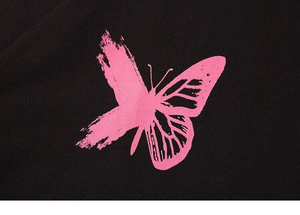Camiseta Extra Grande para Hombre con Estampado de Mariposa Azul, Manga Corta, Cuello Redondo, Jersey de Algodón, Camisa Casual - Product Image 4