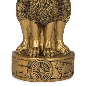 Tenture murale creuse fabriquée à la main de 6.7 pouces Ashoka Stambh fabriquée en Inde-l'emblème national de l'Inde - Product Image 2