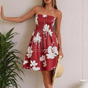 Robe de plage simple pour femme, imprimé floral, coupe ample, légère et décontractée, idéale pour les vacances et les voyages. - Product Image 6