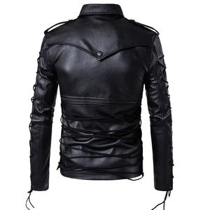 New Wholesale Leather Jackets Manufacturer Belt Side Casual Leather Jacket For Men New <b>Motorbike</b> Oem Design Jackets - Product Image 5