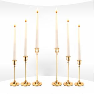 Porte-bougie en laiton de style moderniste qui rehausse instantanément les arrangements décoratifs simples, fabriqué de manière incroyablement élégante par ARTISTIQUE. - Product Image 4