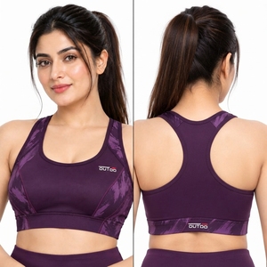 Soutien-gorge de sport pour femme en tissu extensible de haute qualité, coupe athlétique confortable, panneaux respirants, propriétés de séchage rapide, fabriqué avec des composants OEM - Product Image 6