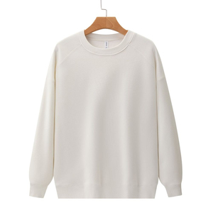 Suéter de Punto Oversize Rosa con Cuello Redondo, Unisex, Casual, Color Sólido, Largo Regular, para Otoño - Product Image 5