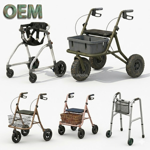 OEM Taiwan Customized Lightweight Aluminum <b>Rollator</b> Walker With Basket Height Adjustable Daily Living Aids One Stop Service - Product Image 1