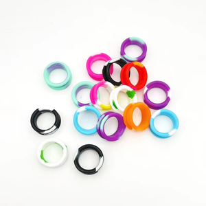 Pet scissors accessories soft silicone <b>finger</b> rings ring <b>sleeves</b> 60pcs colorful mixed colors Colorful Silicone <b>Finger</b> Rings 20Pc - Product Image 3
