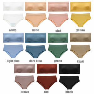 Ensemble soutien-gorge sans bretelles et culotte de qualité supérieure, style streetwear, sans couture, respirant, en polyester et coton - Product Image 4