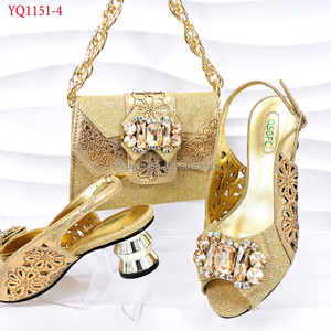 YQ1151 dernière conception italienne dames chaussures et sacs pour correspondre à l'ensemble dames <span class=keywords><strong>sandales</strong></span> à talons femmes nigérianes chaussures de mariage pompes - Product Image 5