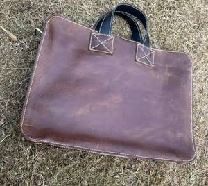 Sac à main en cuir véritable fait main, sacoche pour ordinateur portable 14 pouces, sacoche en cuir pour homme - Product Image 6