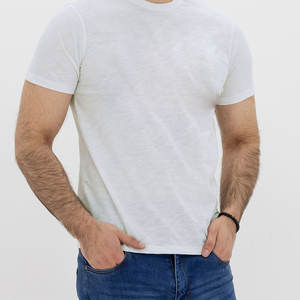 เสื้อยืดพรีเมียมสีขาวอาร์กติกสำหรับผู้ชาย |   เสื้อยืดคอกลมแขนสั้นผ้าฝ้ายเนื้อแน่น สไตล์มินิมอลสำหรับออกกำลังกายและกิจกรรมกลางแจ้ง - Product Image 5