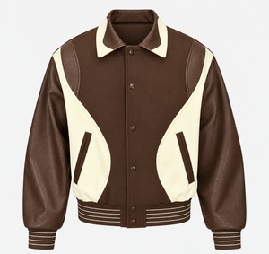 Chaqueta Varsity de Lana para Hombre, Estilo Bomber, con Logotipo Personalizado, Chaqueta de Béisbol Informal de Invierno, Abrigo Varsity con Bordado Personalizado - Product Image 1