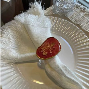 Anillos de servilleta decorativos de resina, elegantes accesorios para la mesa de comedor, para la recepción de bodas y decoración de hoteles. - Product Image 1