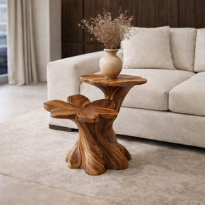 Table d'appoint moderne en bois massif pour salon, table d'appoint sculpturale pour la décoration intérieure, meubles en gros - Product Image 2