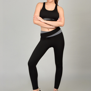 Training High Quality Sports <b>Bra</b> High Waist Leggings Suit Long Sleeve Workout Wear Gym Sportswear Women Fitness Clothes Yoga Set - Product Image 2