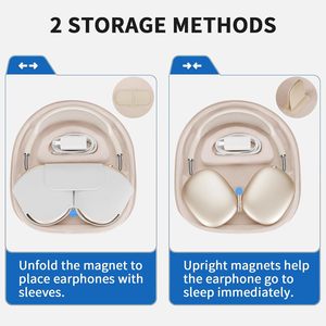 Étui de voyage rigide pour Apple <span class=keywords><strong>AirPods</strong></span> <span class=keywords><strong>Max</strong></span>, housse de rangement portable avec fermeture éclair et prise en charge du mode veille, sac de transport organisateur - Product Image 3