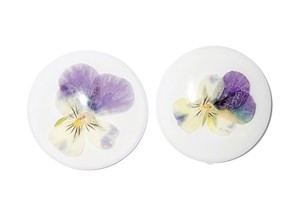 Heartsease Real Specimen Plastic Cabochon Round 38x38 mm White Flat Bottom for Crafts and Jewelry Making - Product Image 2