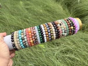 Wholesale Natural Mix Gemstone <b>Bracelet</b> Elastic <b>Beaded</b> Healing Crystal <b>Bracelets</b> Energy Quartz Jewelry for Women <b>Men</b> - Product Image 4