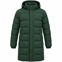 Veste matelassée légère à capuche pour homme, 100% coton, coupe-vent d'hiver, fermeture éclair, matière douce, décontractée, imperméable
