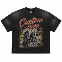 Ensemble T-shirt et short noirs pour homme avec logo personnalisé, style streetwear, imprimé, col rond en coton, tenue d'été
