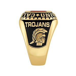 Bague de graduation personnalisée pour hommes, plaquée or jaune, pour cérémonie de lycée ou université, bague d'étudiant personnalisée - Product Image 3