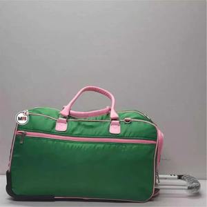 กระเป๋าล้อลาก ALPHA KAPA ALPHA สำหรับชมรมนักศึกษา กระเป๋าล้อลากแบบกรีก สีเขียวและชมพู พร้อมขั้นต่ำในการสั่งซื้อน้อย - Product Image 4