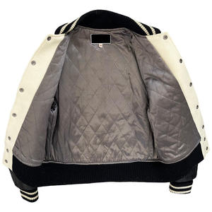 Custom Men's Letterman Varsity <b>Jackets</b> Warm Winter Wool <b>Baseball</b> <b>Bomber</b> Stand Chenille Embroidered Leather Sleeves Plus Size - Product Image 4