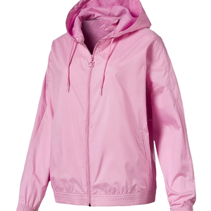Veste coupe-vent unisexe grande taille à capuche légère entièrement zippée coupe-vent hydrofuge en microfleece avec poches extérieures - Product Image 1