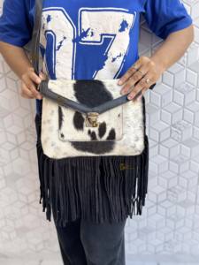 Sac à main à franges en fourrure de vachette de style occidental Sac à franges de bohème Hair On Hair On Hair New Design Gypsy Fringe Bags - Product Image 5