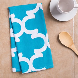 Serviette de cuisine carrée imprimée en coton 100% tissé, écologique, lavable en machine - Product Image 1