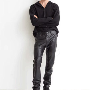 Pantalones de Cuero para Hombre, Elegantes y con Ajuste Elástico, Capa Interior Transpirable, Acabado Duradero, Diseño Ligero, Ideales para la Moda - Product Image 5
