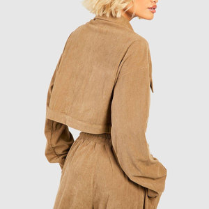 Conjunto de dos piezas para mujer OEM, chaqueta utilitaria personalizada y pantalones con múltiples bolsillos, conjunto de moda urbana, fabricante. - Product Image 2