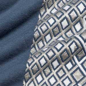 Sweat à capuche unisexe NEXTEX en molleton doux bleu ardoise avec imprimé graphique en losanges - Product Image 6