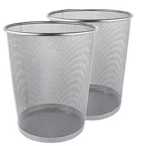 Poubelle intérieure élégante en métal aux lignes épurées pour un rangement décoratif dans le salon, la chambre et la cuisine - Product Image 1