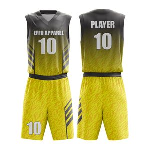 Uniforme de Baloncesto Sublimado EFFO APPAREL, Conjunto sin Mangas con Cuello en V, Absorbente de Humedad, Estampado Azul, Ropa Deportiva Unisex para Adultos - Product Image 4