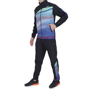 Wholesale Men's Custom Design Sublimated Zipper Hoodie & Trousers Sweat Suit Set - Product Image 1