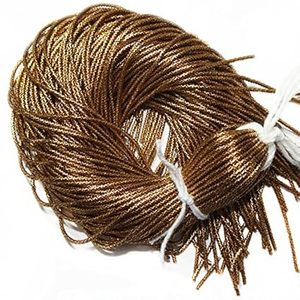 Broderie à la main lisse en or aztèque, fil métallique fin français, fil doré, guipure indienne, Dabka, purl, sequins, garniture durable - Product Image 2