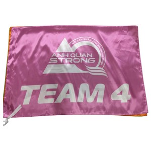 Drapeau rectangulaire personnalisé en polyester avec emblème harpe, mât en acrylique, imprimé numériquement pour activités promotionnelles et utilisation en extérieur - Product Image 3