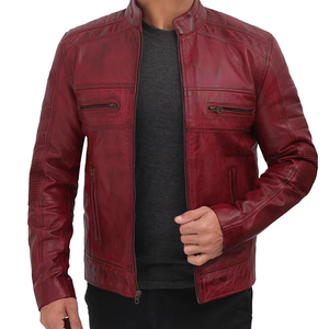 Chaqueta de Cuero de Invierno con Cuello Alto, Material de Piel de Vaca, Diseño Personalizado y Logotipo Frontal - Gran Venta en Línea, MOQ Bajo - Product Image 2